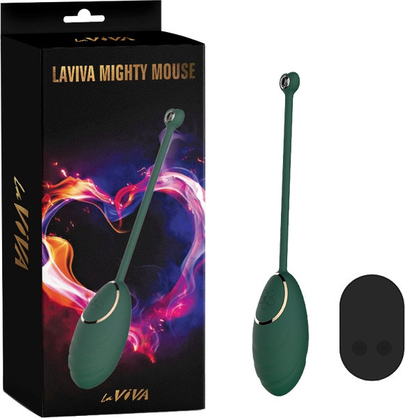 La Viva Mighty Mouse Remote Controlled Vibrating Love Egg Teal - Love Eggs and Kegel Exercisers