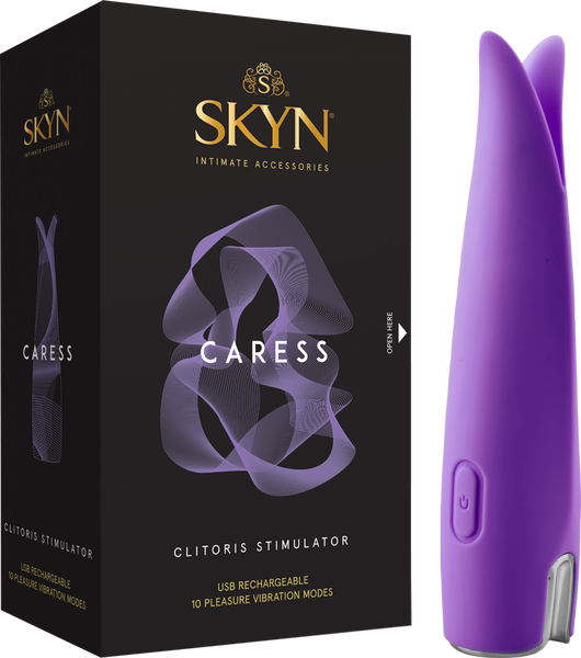 Skyn Caress 10 Function Rechargeable Clitoral Stimulator - Clit Ticklers and Pulsators