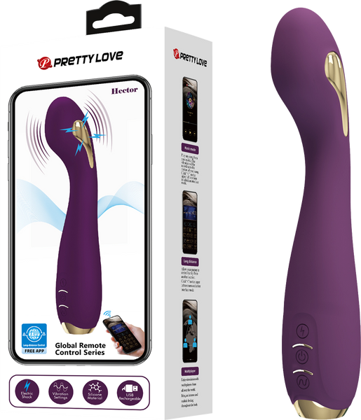 Pretty Love Hector App Control Rechargeable G Spot Vibrator Byzantium - - Rabbit Vibrators
