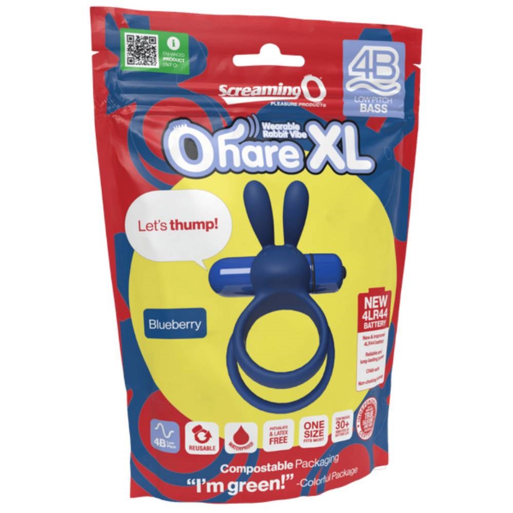 Screaming O Ohare XL 4B Low Pitch Bass Rabbit Ear Vibrating Cock Ring - - Vibrating Cock Rings