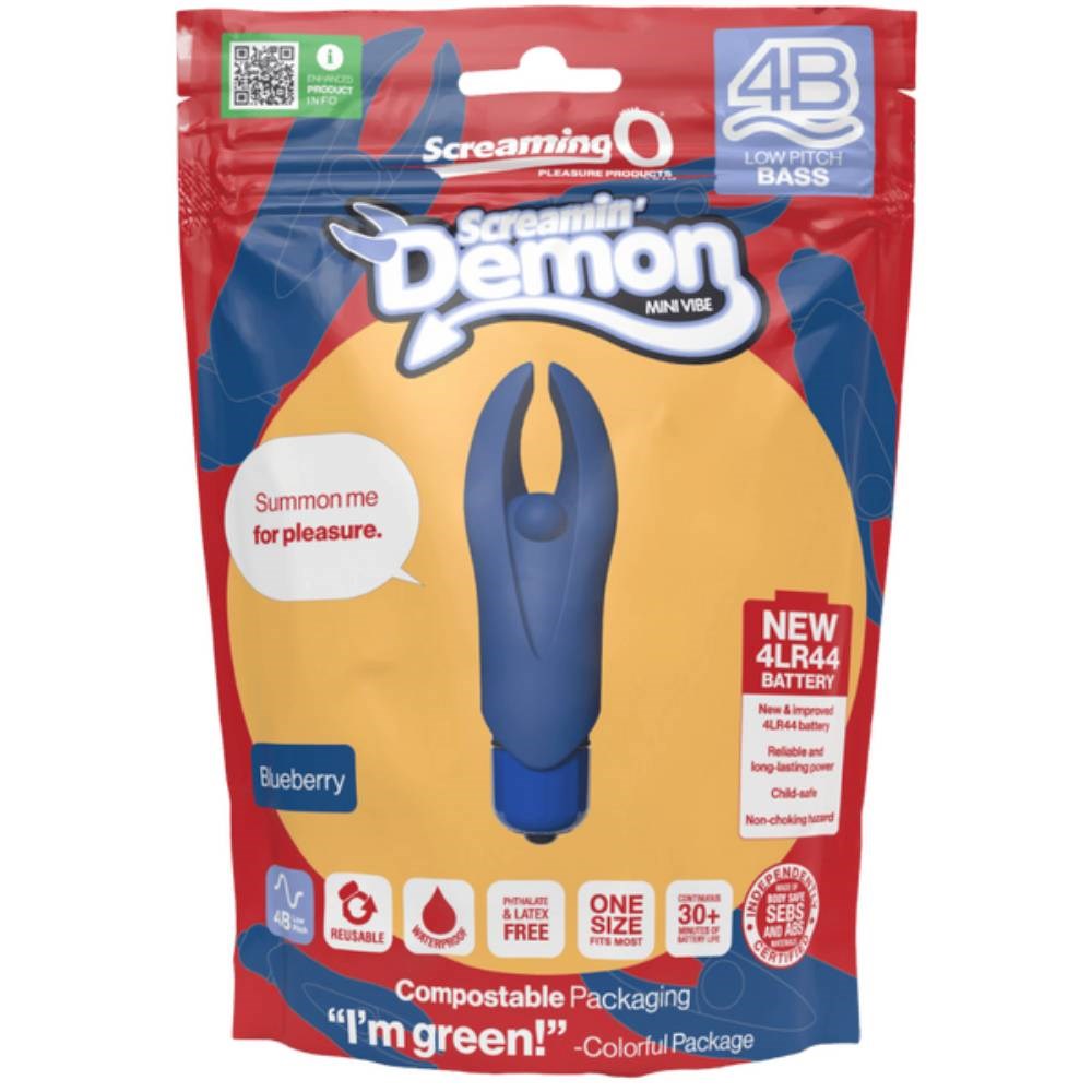 Screaming O Demon 4B Low Pitch Bass Clitoral Vibrator - - Clit Ticklers and Pulsators