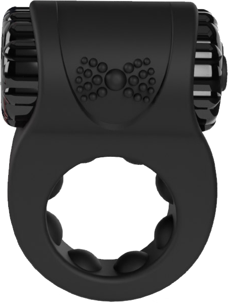 Charged BigO Ritz Rechargeable Vibrating Mens Cock Ring Black - - Vibrating Cock Rings