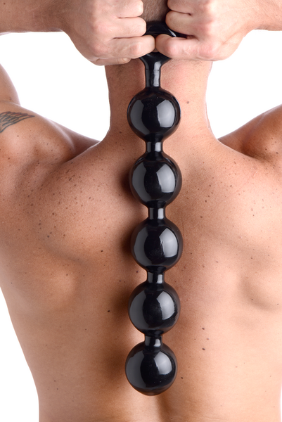 Master Series Black Baller Anal Beads - - Anal Beads and Balls