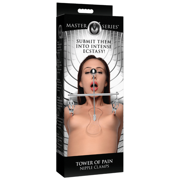 Master Series Tower Of Pain BDSM Play Nipple Clamps - Nipple and Clit Clamps