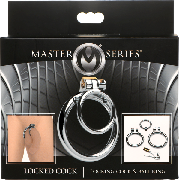 Master Series Locked Cock Locking Cock & Ball Ring - - Male Chastity