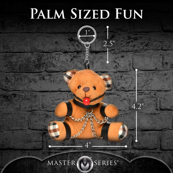 Master Series Gagged Teddy Bear Novelty Key Chain - - Party Gifts and Novelties