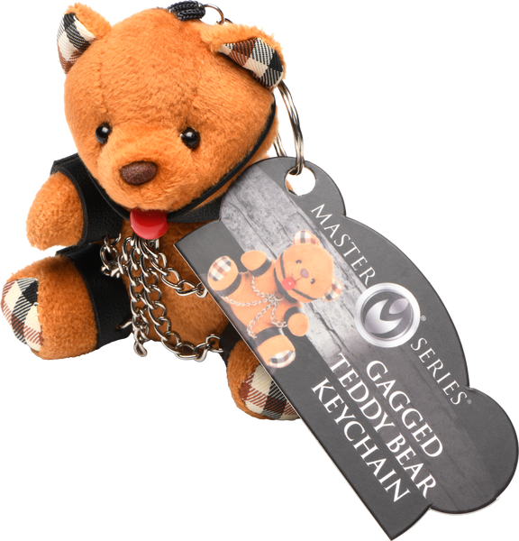 Master Series Gagged Teddy Bear Novelty Key Chain - - Party Gifts and Novelties