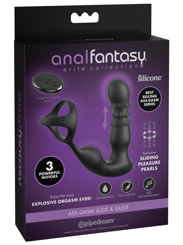 Anal Fantasy Elite Ass Gasm Slide & Glide Prostate Vibrator - - Prostate Toys