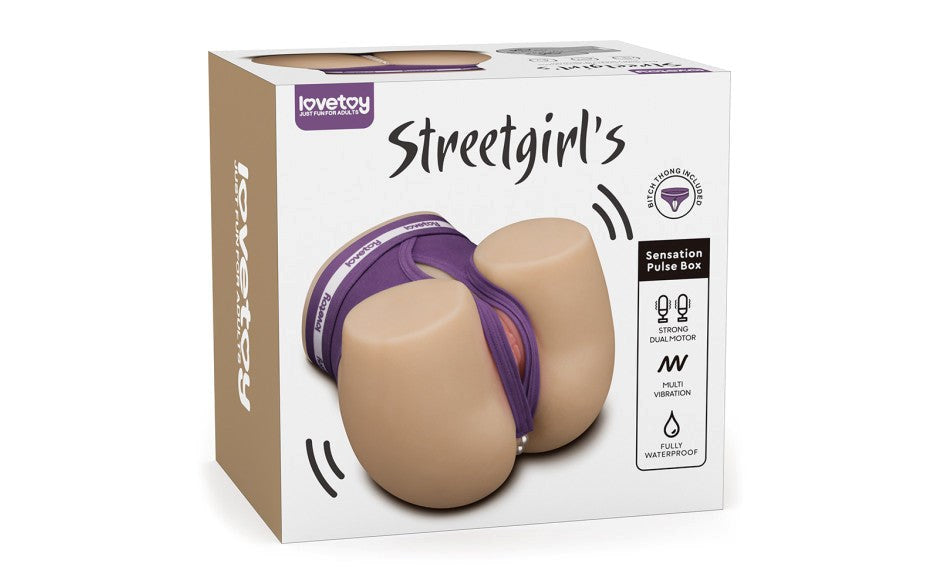 Lovetoy Streetgirls Lena Dual Motor Automatic Pulse Pussy & Ass Male Masturbator - - Realistic Butts And Vaginas