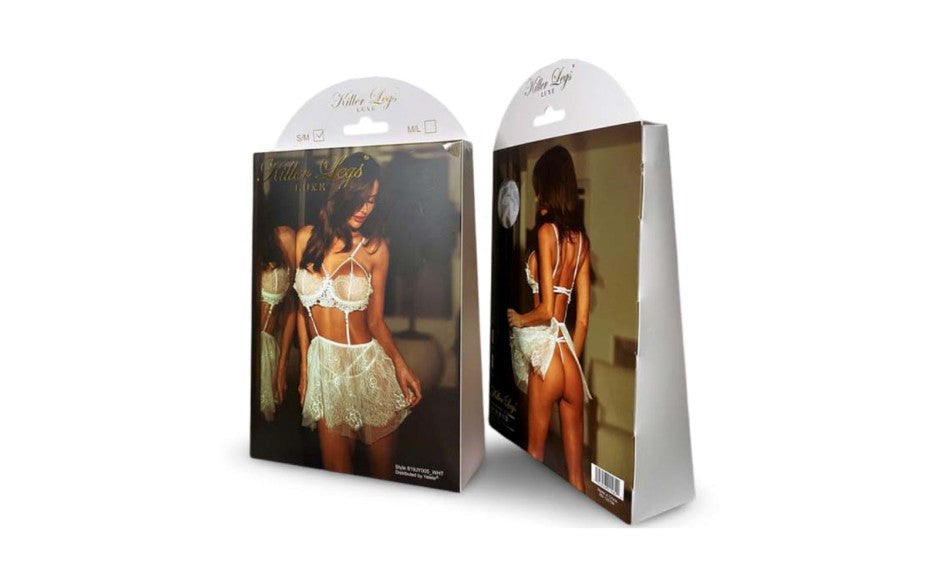 Killer Legs Sheer Dainty Womens Lingerie Set Midnight Black - - Teddies and Bodysuits