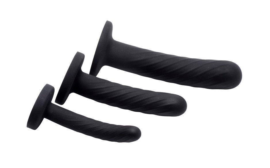 Strap U Trinity Strap On Silicone Dildo Set 3 Piece - - Strap On Sextoys