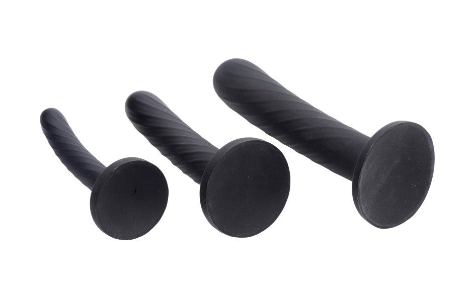 Strap U Trinity Strap On Silicone Dildo Set 3 Piece - - Strap On Sextoys