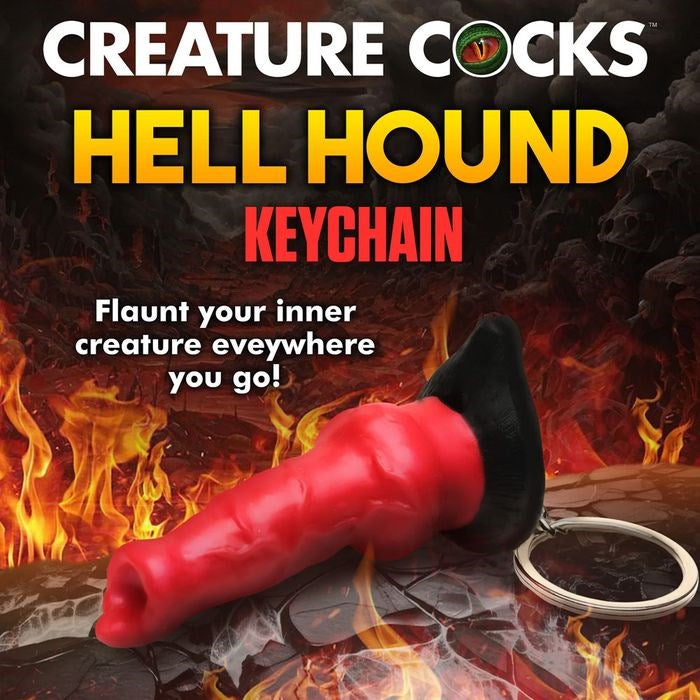 XR Brands Creature Cocks Hell-Hound Fantasy Dildo Keyring - - Party Gifts and Novelties