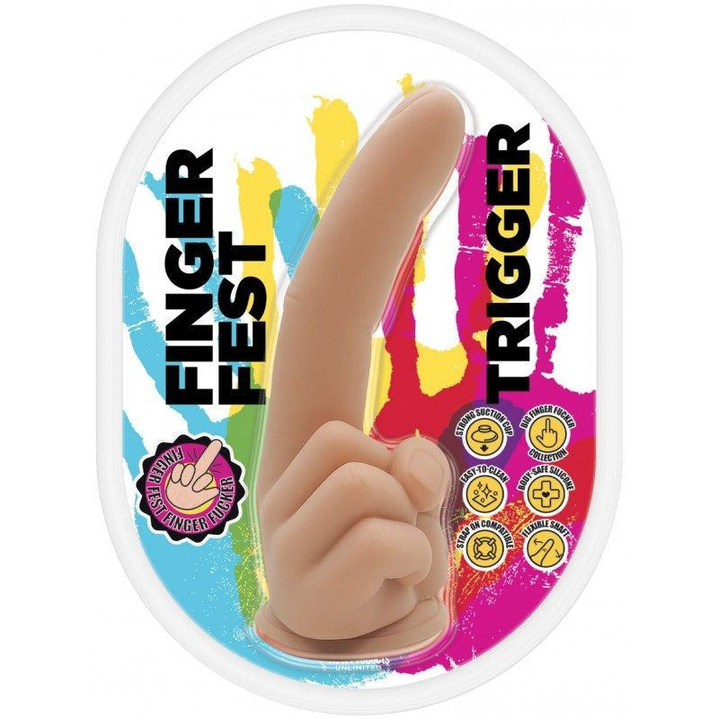 Hott Products Finger Fest Trigger Realistic Dildo Flesh - - Realistic Dildos