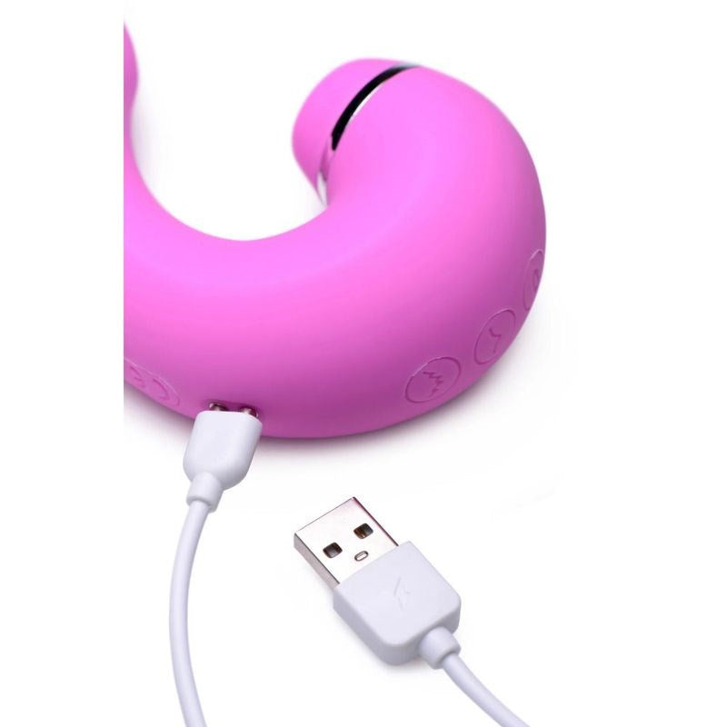 Shegasm 5 Star 10X Tapping G-Spot Vibe With Suction Pink - - G-Spot Vibrators