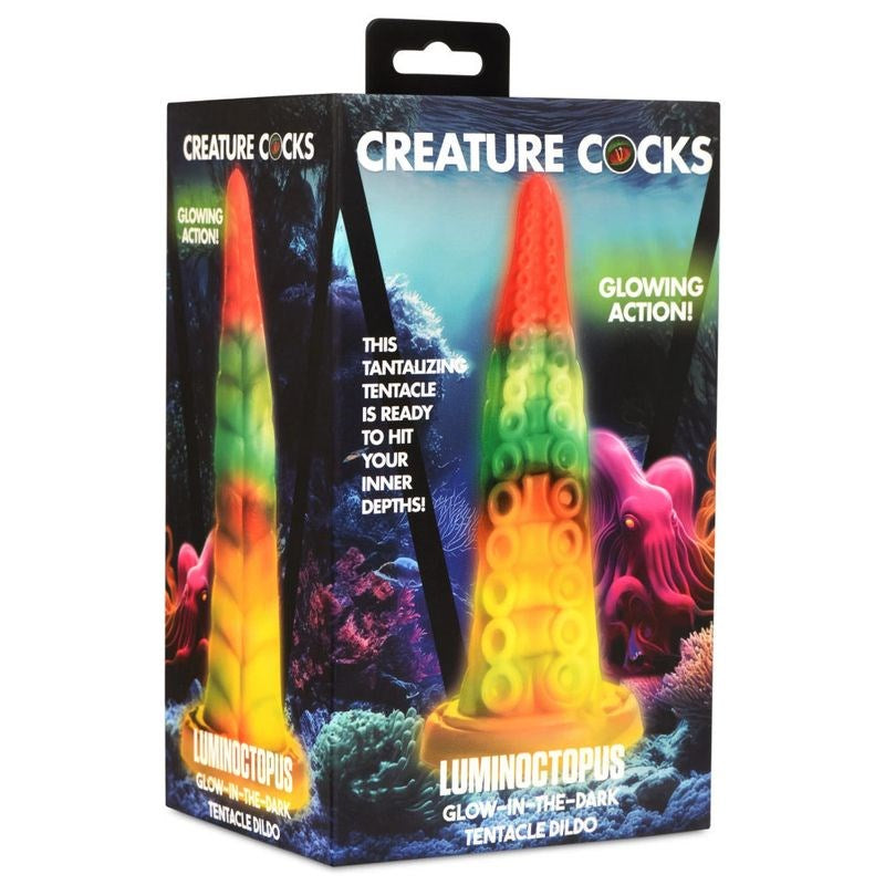 Creature Cocks Luminoctopus GITD Tentacle Fantasy Dildo - - Realistic Dildos