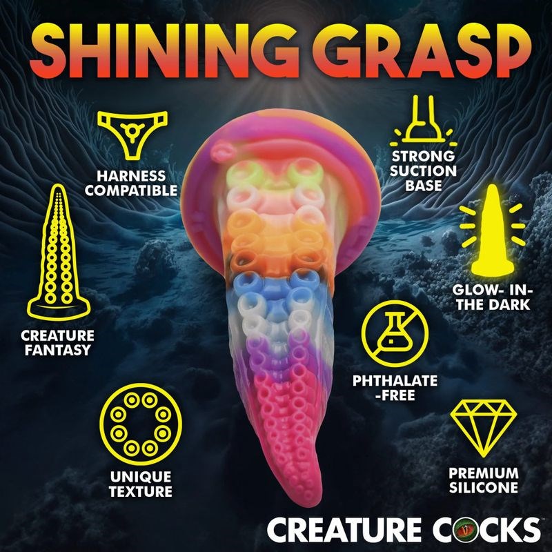 Creature Cocks Luminoctopus GITD Tentacle Fantasy Dildo - - Realistic Dildos