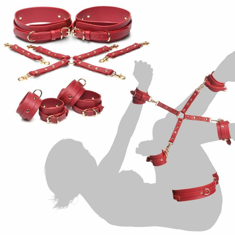 Master Series Crimson Captive BDSM Play Restraints - - Cuffs And Restraints