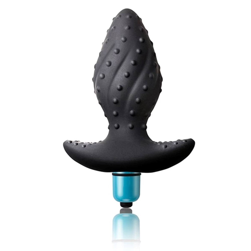 Rocks Off Ibex Butt Plug and Cock Ring Set Blue/Black - Sex Kits