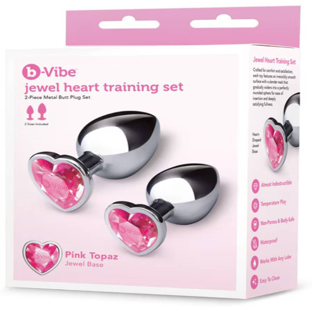 b-Vibe Jewel Metal Butt Plug Training Set - - Butt Plugs