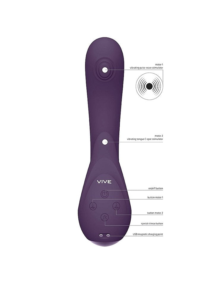 Vive Miki Pulse Wave Flickering G Spot Vibrator - - G-Spot Vibrators