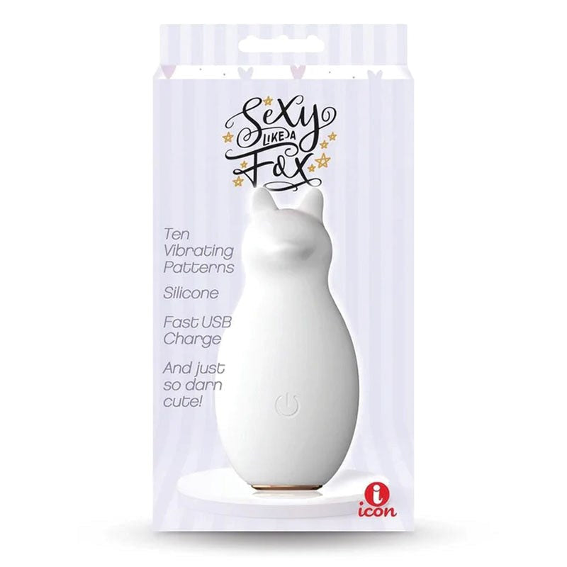 Icon Brands Buzzy Buddy Sexy Like A Fox Clitoral Vibe White - - Clit Ticklers and Pulsators