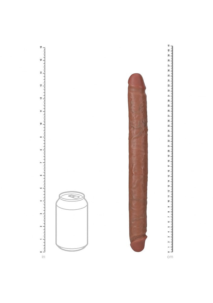REALROCK 35 cm Slim Double Ender Realistic Dildo - - Double Ender