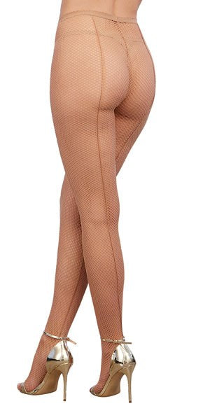 Dream Girl Fishnet Pantyhose With Back Seam OS - - Fishnet and Thigh Highs
