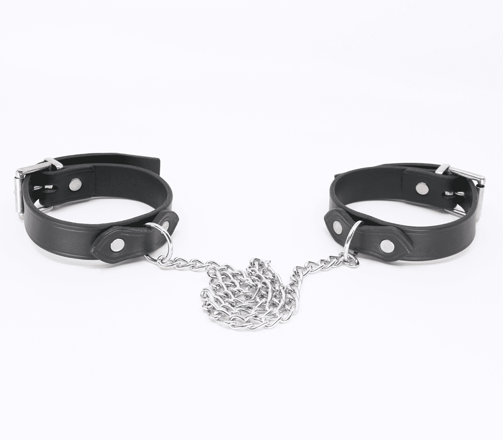 Love In Leather Bondage Leather Ankle Restraints - - Cuffs And Restraints