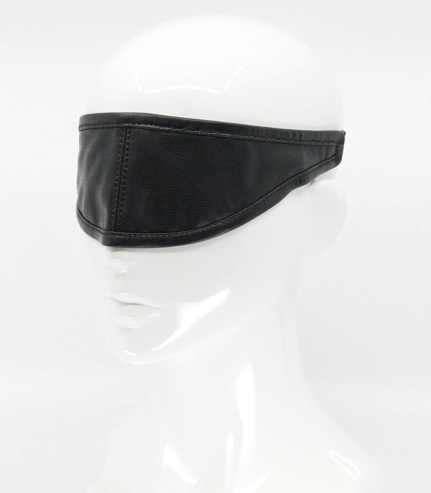 Love In Leather Mouldable Total Block Out Blindfold - Black - Masks And Blindfolds