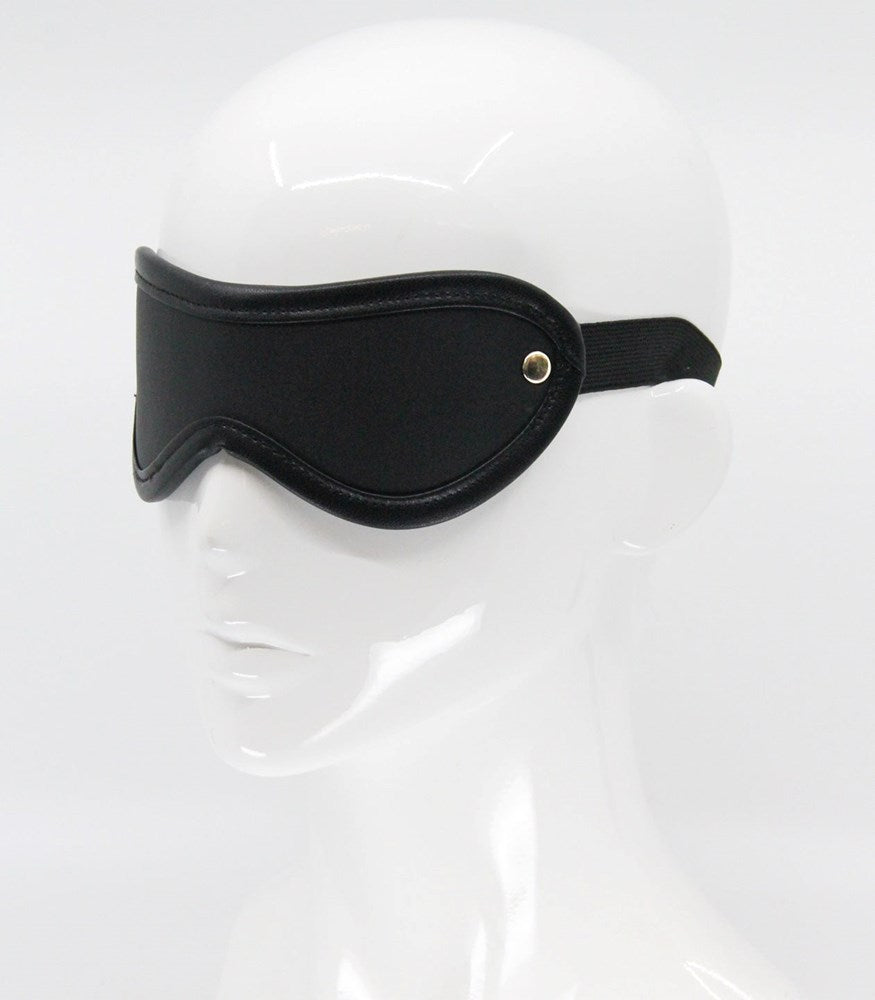 Love In Leather Blindfold with Coloured Hardware - Masks And Blindfolds