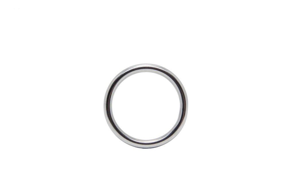Love In Leather Stainless Steel Mens Cock Ring - - Steel Cock Rings