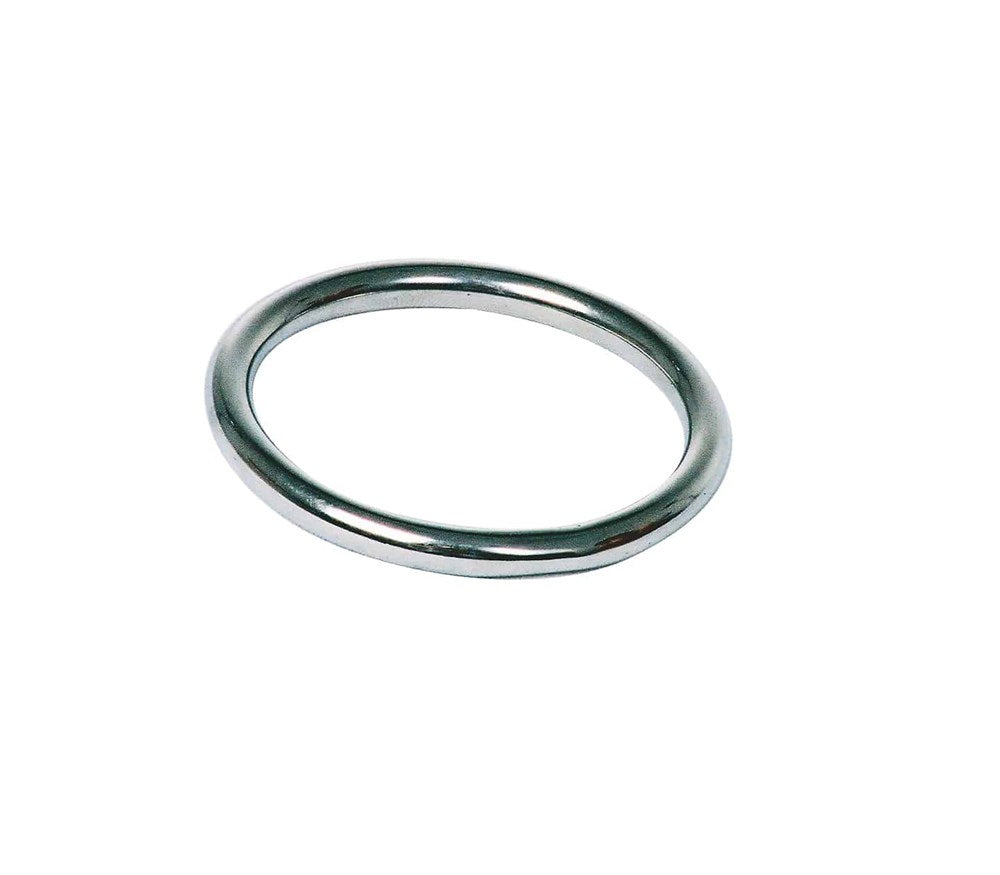 Love In Leather 3 Piece Stainless Steel Cock Ring - Small - Steel Cock Rings