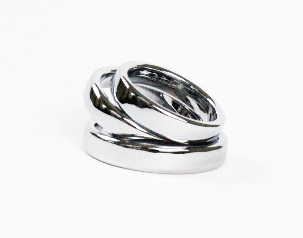 Love In Leather Stainless Steel Fat Boy Cock Ring - - Steel Cock Rings