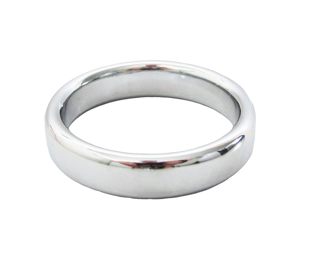 Love In Leather Stainless Steel Fat Boy Cock Ring - 40mm - Steel Cock Rings