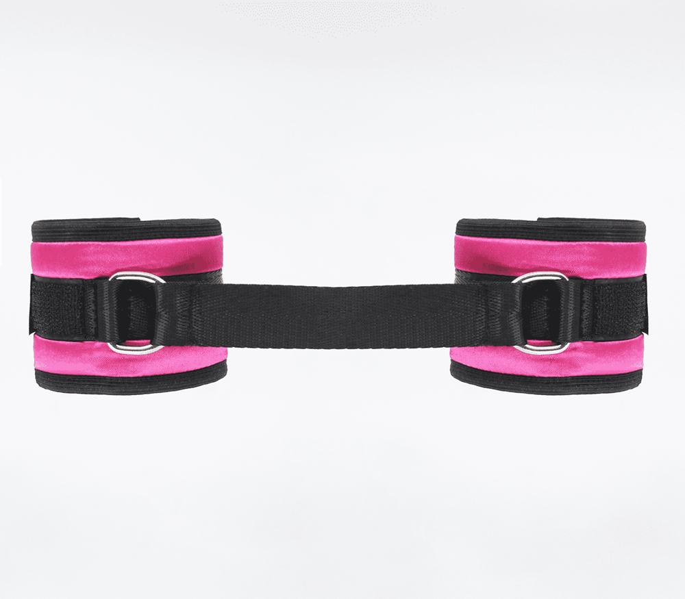 Love In Leather Bright and Soft Satin Wrist Cuffs - Cuffs And Restraints