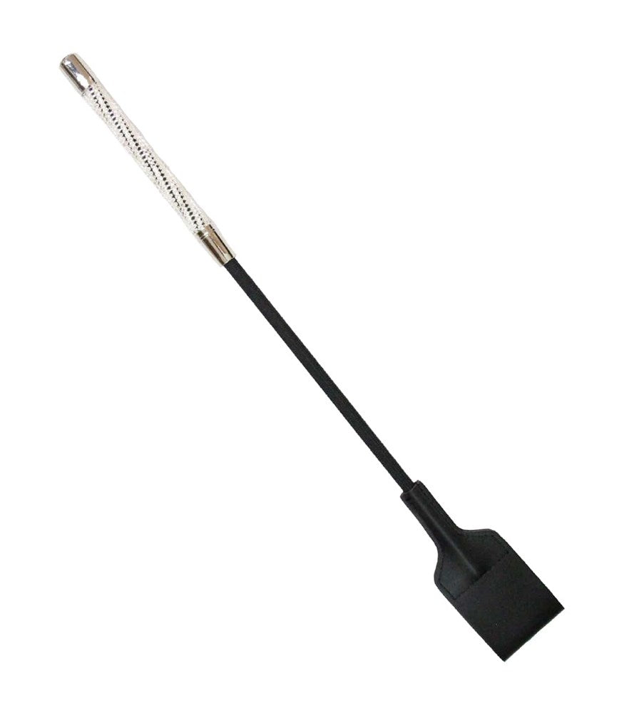 Love In Leather Short Diamante Bondage Riding Crop - Default Title - Whips And Crops