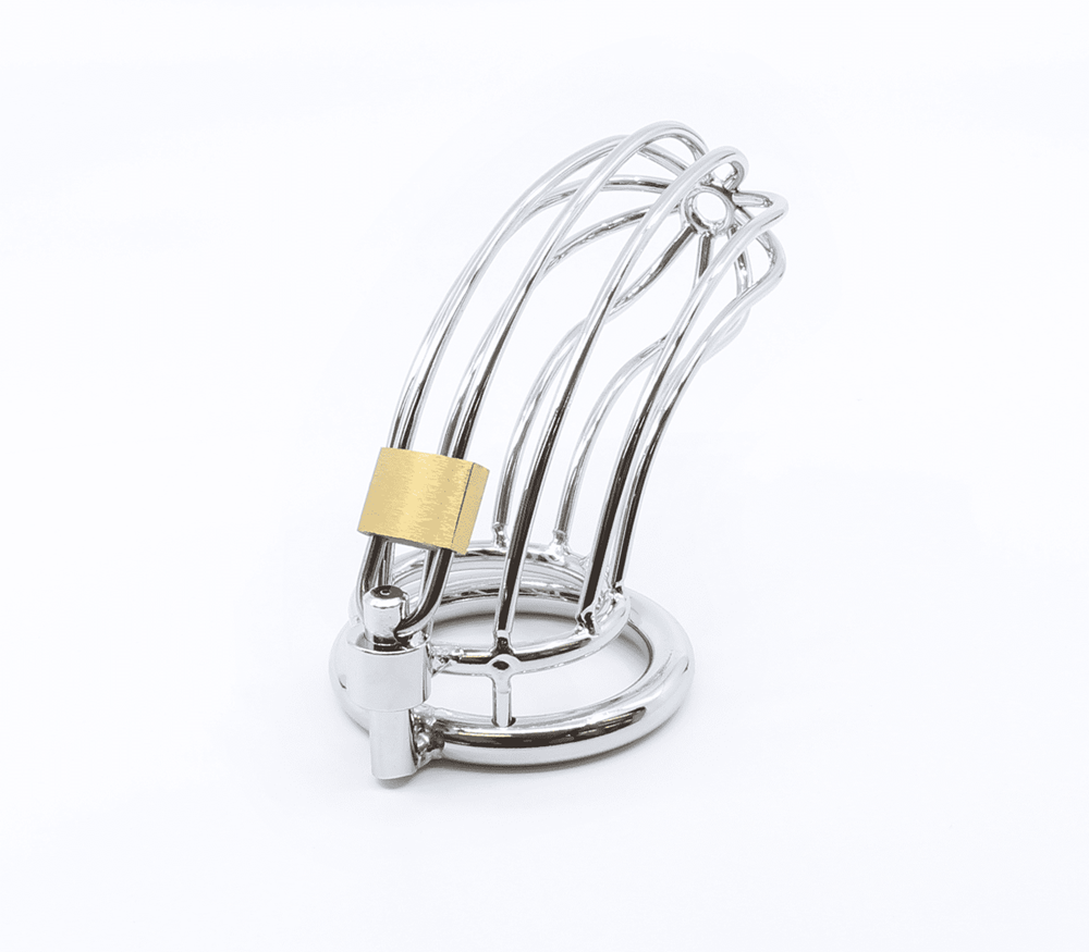Love In Leather Bird Cage Style Male Chastity Device - - Male Chastity