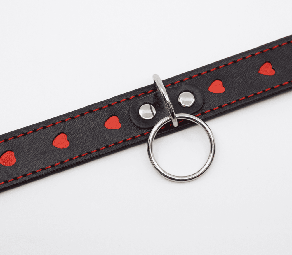 Berlin Baby Metallic Red Love Heart Collar - - Collars and Leads