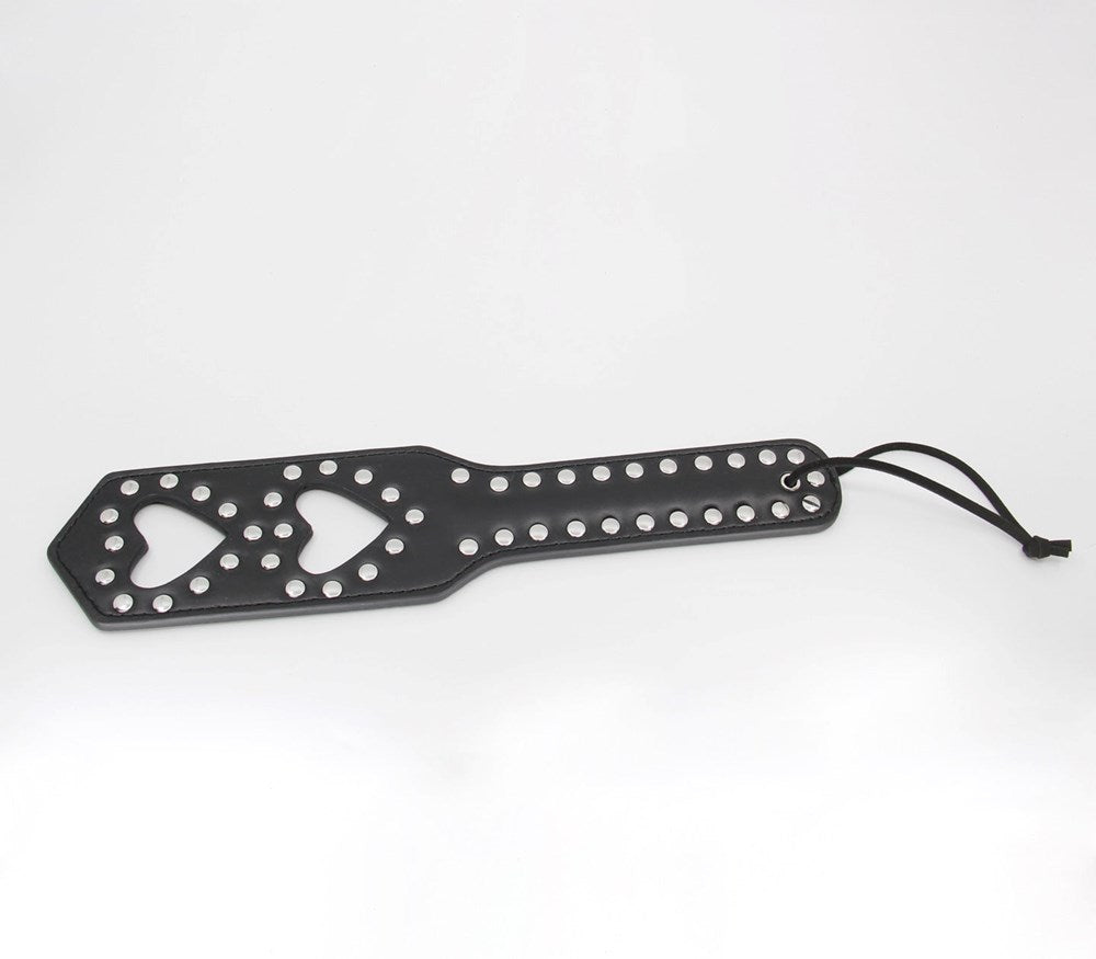 Berlin Baby Silver Studded Detail Heart Paddle - - Paddles And Slappers