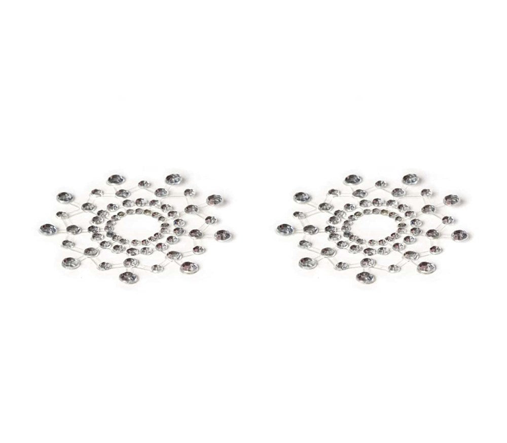 Love In Leather Rhinestone Tease Nipple Pasties - - Breast and Nipple Toys