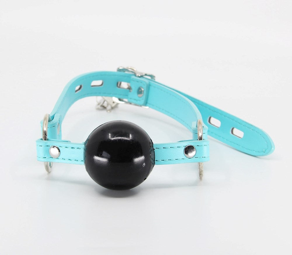 Berlin Baby Turquoise Faux Leather BDSM Gag - - Bondage Gags and Bits