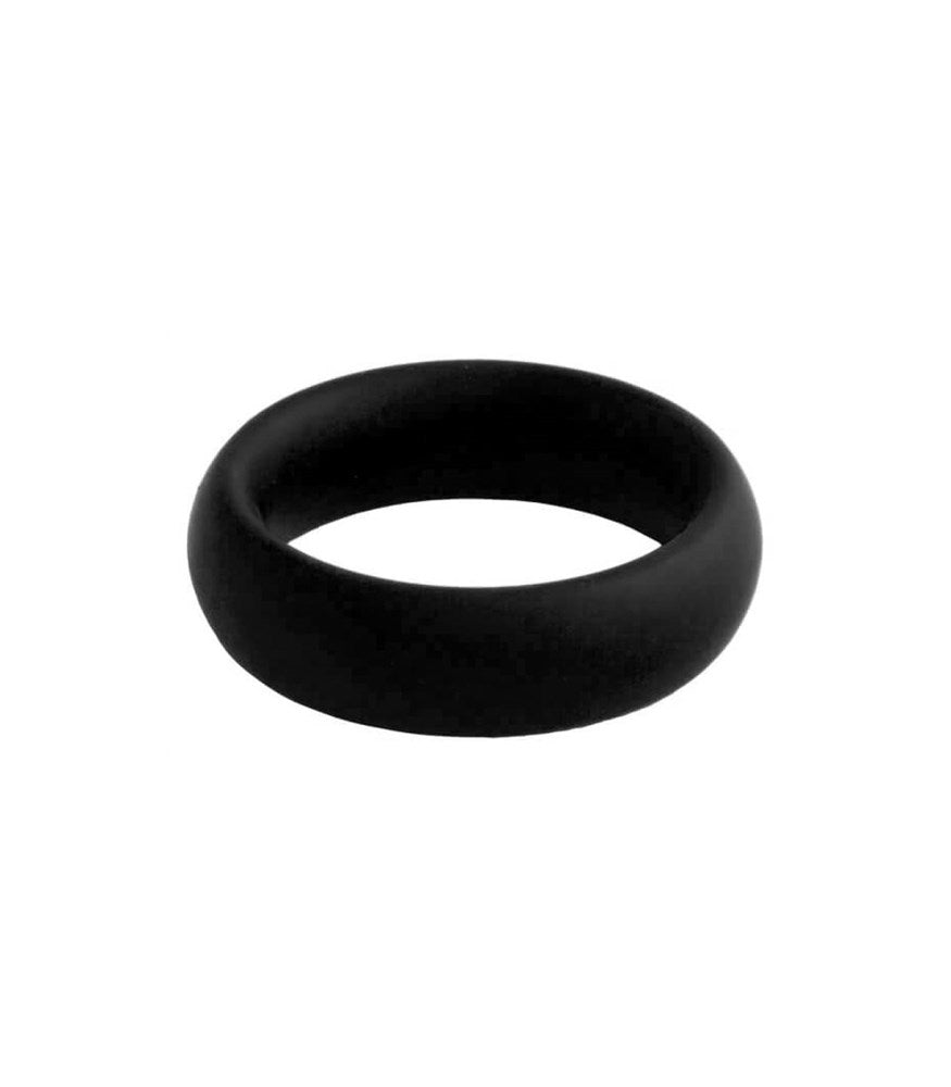 Love In Leather Domed Silicone Fat Boy Cock Ring 50mm - 50MM - Stretchy Cock Rings