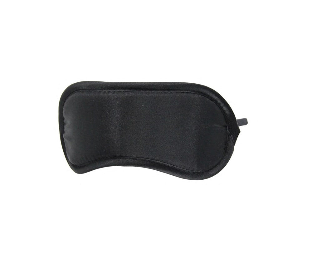 Berlin Baby Plain Black Satin BDSM Blindfold - - Masks And Blindfolds