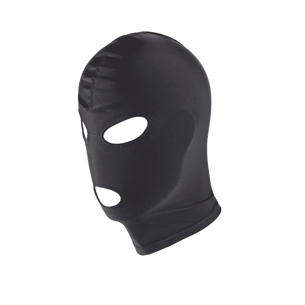 Love In Leather Open Eye & Mouth Design Hood - - Bondage Hoods