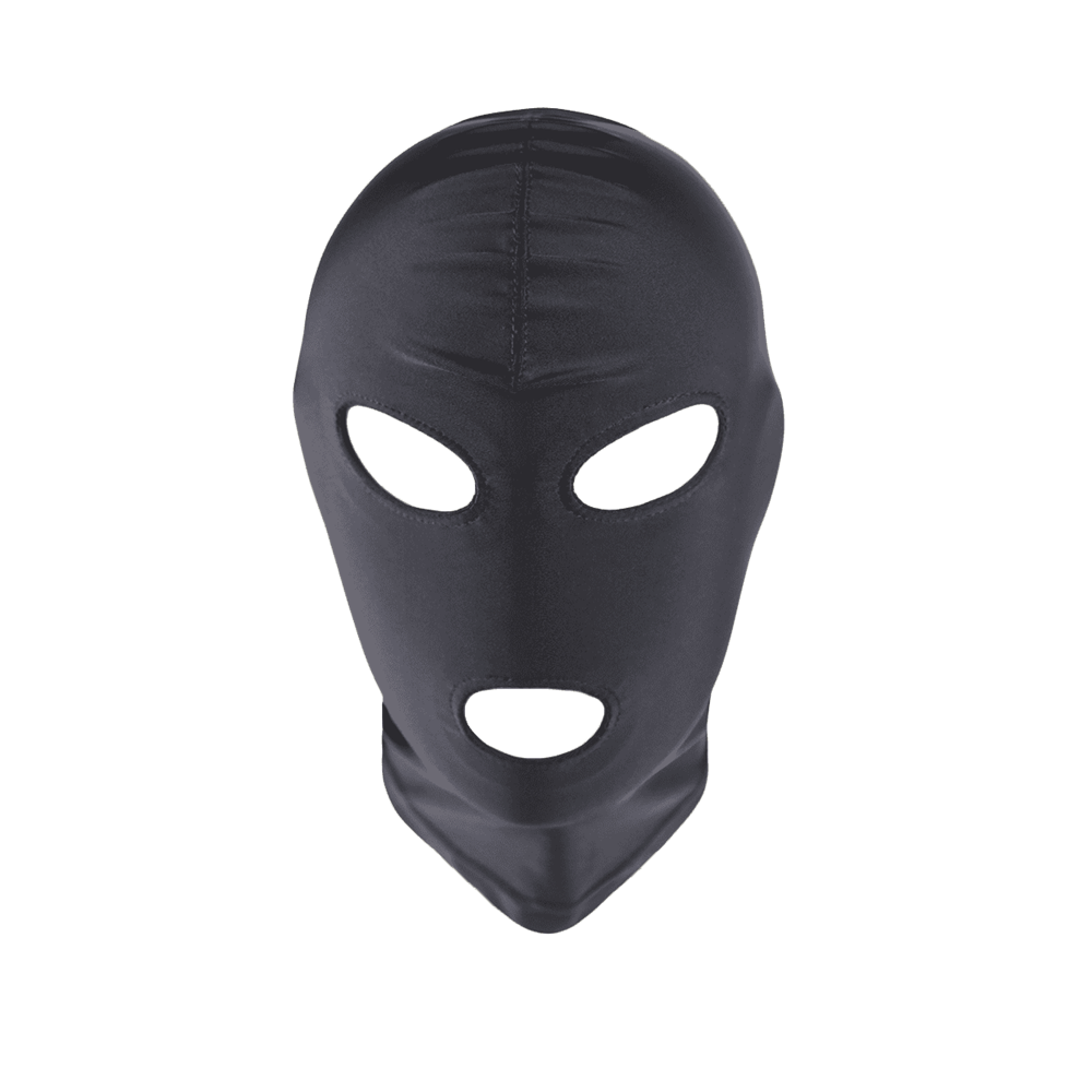 Love In Leather Open Eye & Mouth Design Hood - Default Title - Bondage Hoods