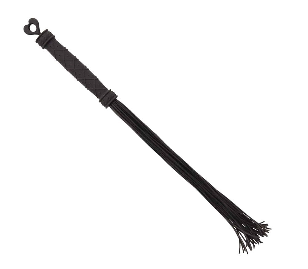 Love In Leather Black BDSM Play Silicone Flogger - Default Title - Whips And Crops