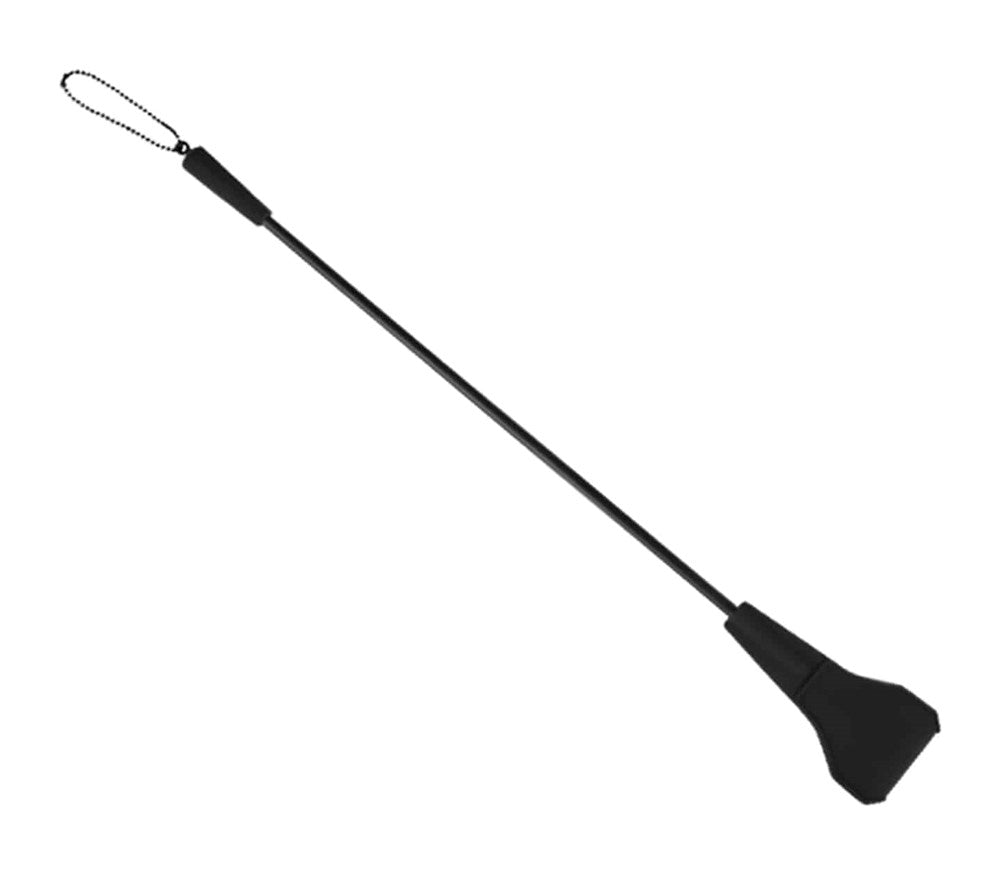 Love In Leather Black Riding Crop With Silicone Tab - Default Title - Whips And Crops