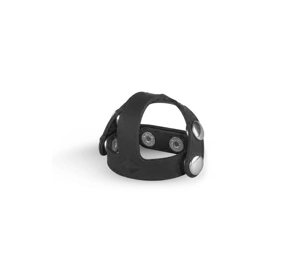 Love In Leather Silicone Male Cock & Ball Devider - - Cock Rings