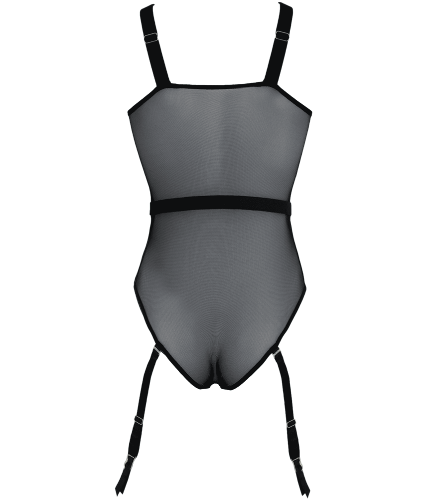 Muse Black Mesh One Piece Womens Fetish Teddy - - Her Fetish